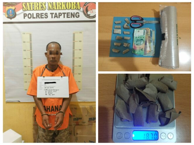 
					Sat Resnarkoba Polres Tapteng Tangkap Pengedar Ganja di Pandan