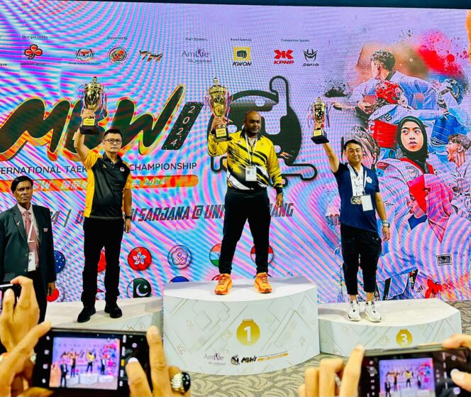 
					Tim Taekwondo Garbha Presisi Polri mendulang prestasi di kejuaraan Taekwondo Internasional di Malaysia 2024
