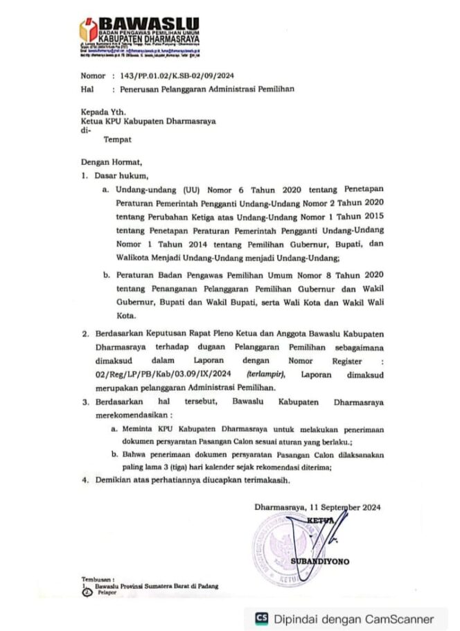 
					Bawaslu Tegaskan KPUD Harus Laksanakan Rekomendasi, Paslon AG-Romi Bersiap Kembali Mendaftar