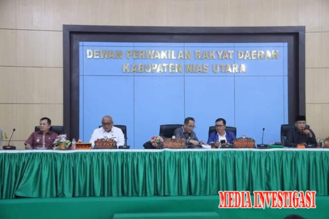 
					Rapat Paripurna DPRD Kabupaten Nias Utara Persetujuan Ranperda Tahun 2025