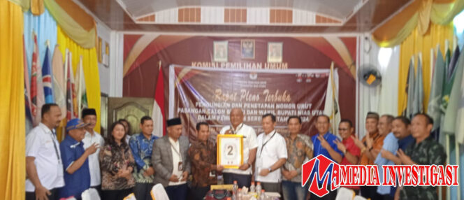 
					Pasangan Calon Tunggal AMAN jilid II Dapat Nomor Urut 2 Pada Rapat Pleno KPU Kabupaten Nias Utara 