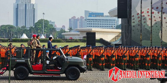 
					Presiden Jokowi dalam perayaan HUT TNI ke-79. (dok.Askara.co)