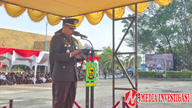 
					Upacara Peringatan HUT ke-79 TNI di Halaman Kantor Bupati Indragiri Hilir