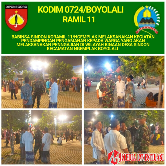 
					Babinsa Sindon Komsos Dengan Warga Disela Pengajian 