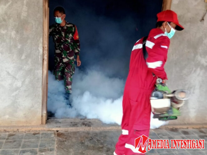 
					Babinsa Nogosari Turut Basmi Sarang Nyamuk DBD