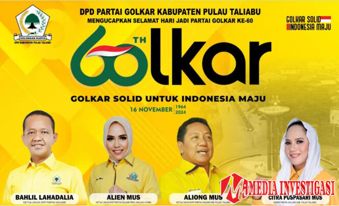 
					Sambut HUT Ke-60, Partai Golkar Kabupaten Pulau Taliabu Panitia Siapkan Total Door prize Senilai Ratusan Juta Rupiah