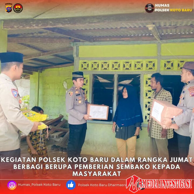 
					Polsek Koto Baru Gelar Jumat Berbagi di Nagari Simalidu, Hadirkan Kebahagiaan di Penghujung Tahun