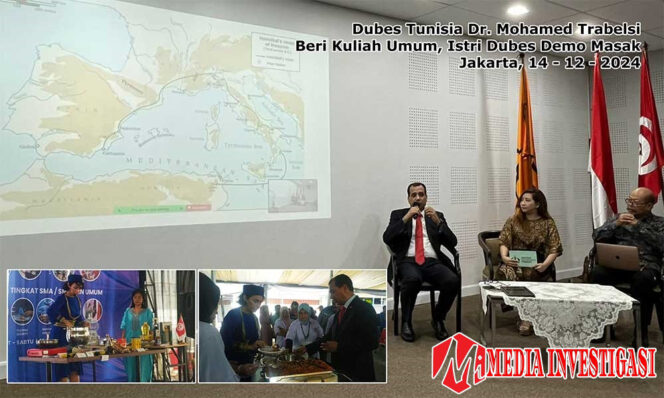 
					Dubes Tunisia Dr. Mohamed Trabelsi Beri Kuliah Umum di Institut Pariwisata Trisaksi, Istri Dubes Demo Masak