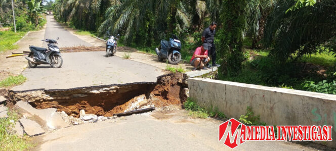 
					Jembatan Amblas di Sialang Gaung, 74 KK Terisolasi: Curah Hujan Tinggi Picu Pengikisan Tanah