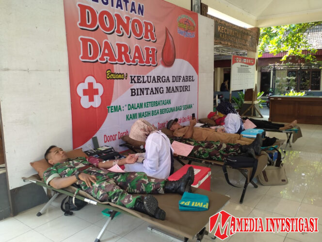 
					Babinsa Sawit Turut Mendukung Kegiatan Donor Darah Anggota Difabel