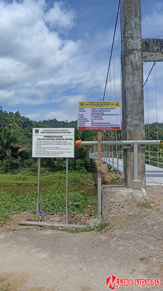 
					Jembatan Gantung Batang Sililik Kembali Berfungsi, Pemkab Dharmasraya Sukses Rehabilitasi Infrastruktur Vital