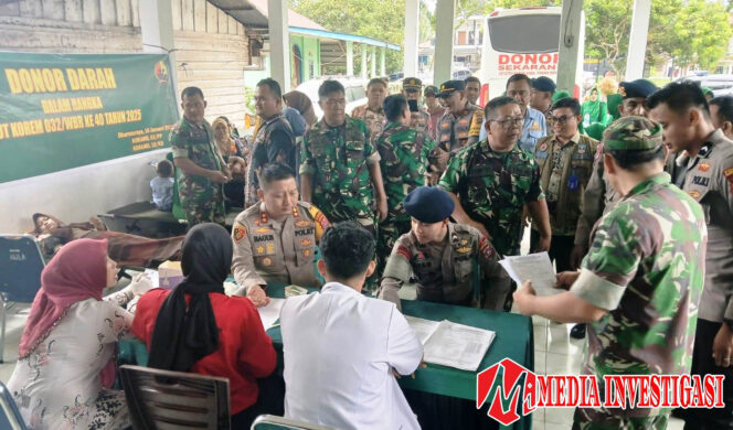 
					Kepedulian untuk Sesama, Koramil 03/Pulau Punjung Gelar Donor Darah Bersama PMI Dharmasraya