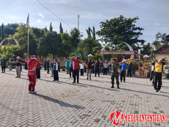 
					Pererat Sinergitas, Koramil dan Muspika Kec. Gesi Olahraga Bersama