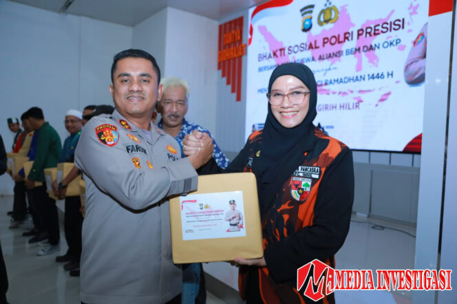 
					Bhakti Sosial Polres Inhil bersama Mahasiswa dan OKP.