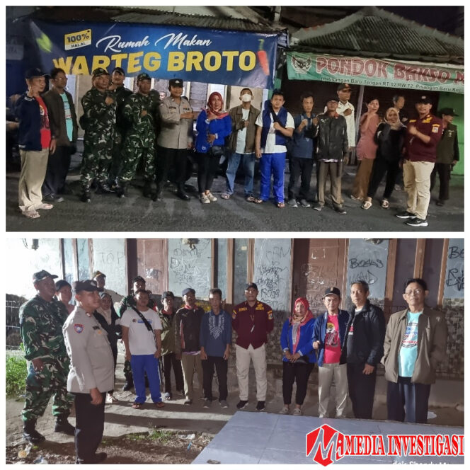 
					Ketua RW.012 bersama para ketua RT serta aparat keamanan. (Dok.MEDIAINVESTIGASI.NET)