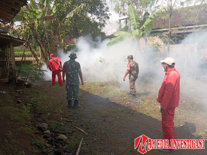 
					Babinsa Dampingi Dinas Kesehatan Lakukan Fogging Cegah DBD