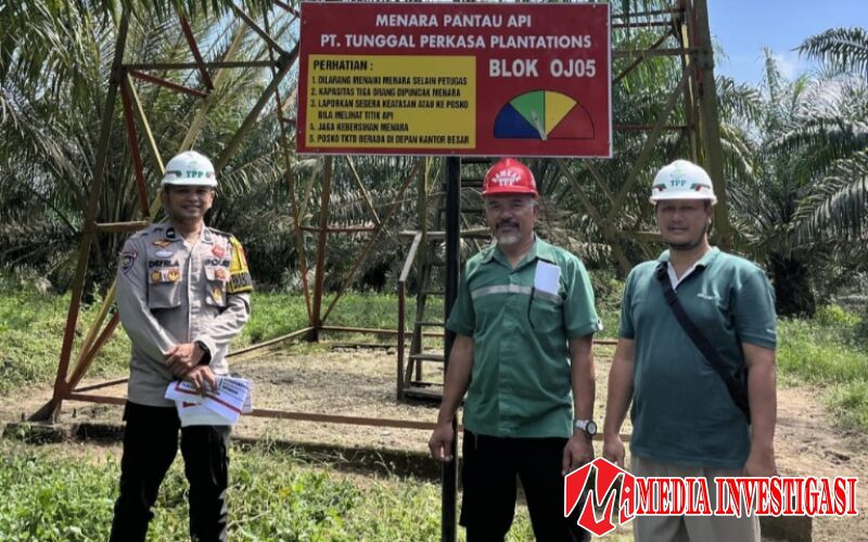 Tinjau Kesiapan Sarana Pemadam Karhutla, Polsek Lirik Apresiasi Komitmen PT TPP