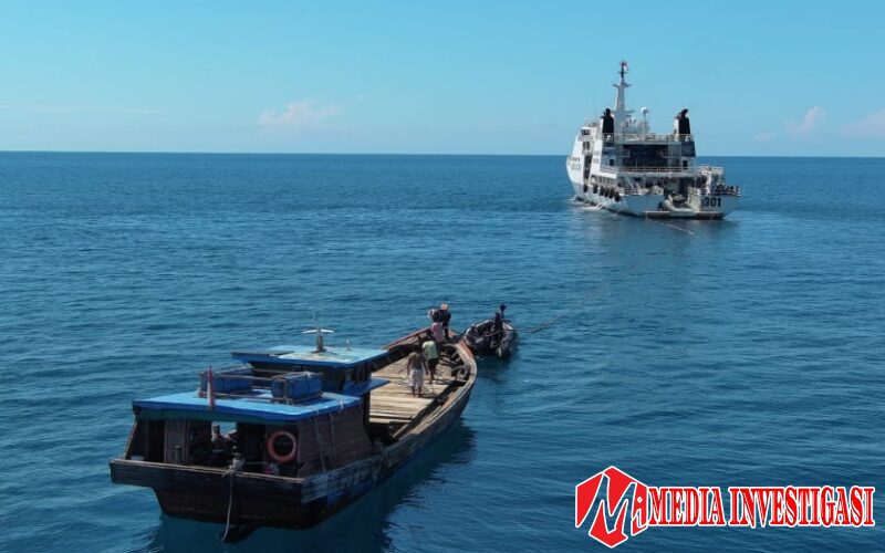 Bakamla RI Gagalkan Dugaan Penyelundupan Pasir Timah di Kepulauan Lingga
