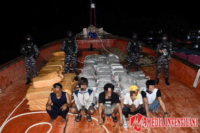 
					Pangkalan TNI AL Tanjung Balai Karimun Gagalkan Penyelundupan 1.905 Kg Narkotika