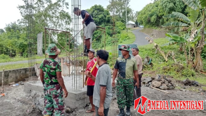 
					Satgas TMMD Ke-124 Kodim 1501/Ternate Kompak Bangun Tower Sarana Air Bersih