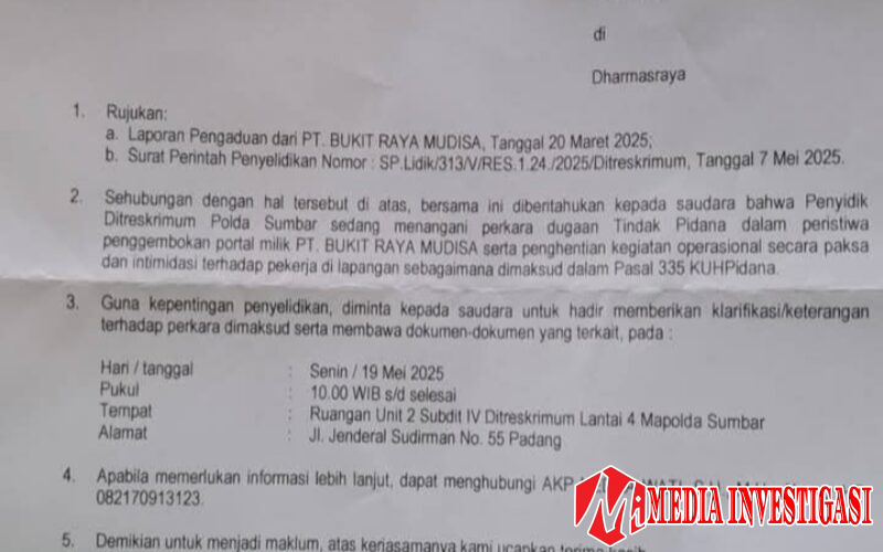 Gembok Portal PT BRM: Niniek Mamak Dipanggil Polda, Bupati Dharmasraya Dinilai Abai pada Suara Rakyat