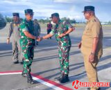 Dandim 1710/Mimika Sambut Kunker Wakasad di Kabupaten Mimika
