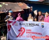 Sambut Hari Bhayangkara ke 79, Polres Tapteng Bagikan Bantuan Sosial Kepada Masyarakat