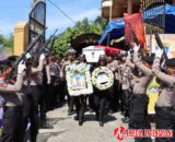 Polres Tapteng Laksanakan Upacara Pemakaman Almarhum Aipda Riko Krissanto Nahampun di Pandan