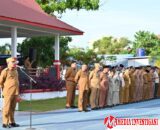 Wakil Bupati Tapteng Bertindak Selaku Pembina Apel Gabungan ASN Lingkungan Pemkab Tapteng