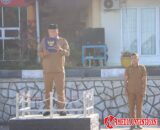 Bupati Nias Utara Saat Upacara Bendera, Beberapa Agenda Agar Di Ikuti Secara Bersama Untuk Bersinergi