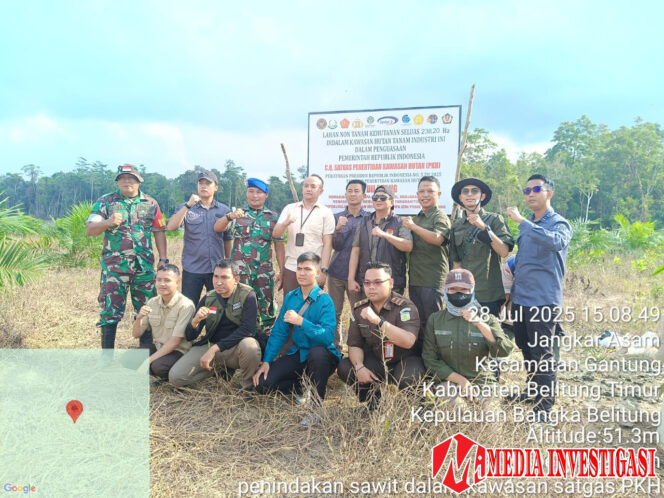 
					Negara Pasang Plang, 1.098 Hektar Hutan di Belitung Timur Kembali Dikuasai: Satgas PKH Turun Lapangan