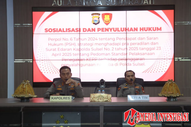 
					Polres Soppeng Terima Kunjungan Tim Bidkum Polda Sulsel, Sosialisasikan Aturan Baru Penegakan Hukum Internal