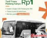 Jangan Lupa! Tanggal 7 Agustus Naik Trans Padang Hanya Rp1,-