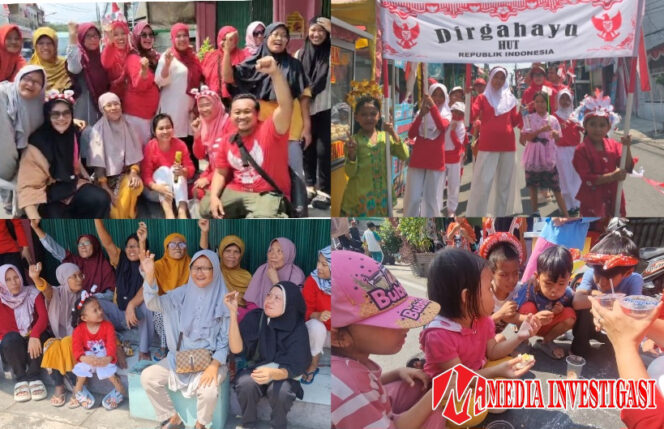 
					Kolase foto perayaan HUT RI ke-80 di Pisangan Baru. (Dok. istimewa)