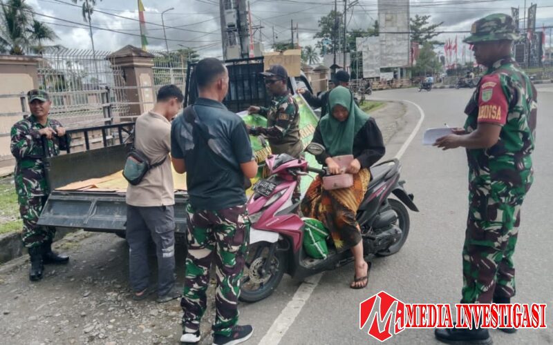Koramil 1710-04/Tembagapura Gelar Gerakan Pangan Murah untuk Jaga Stabilitas Pasokan dan Harga Pangan