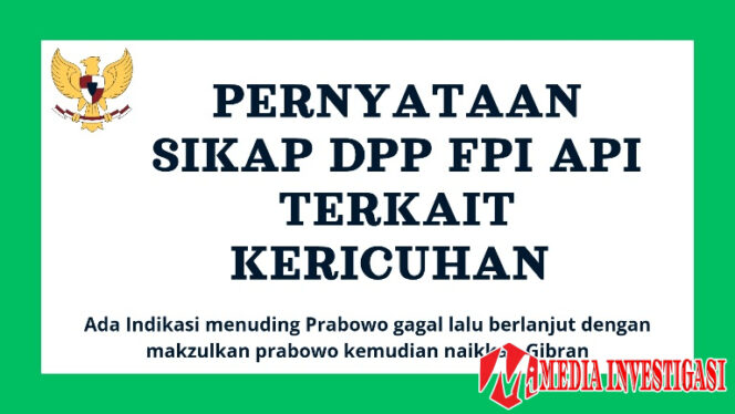 
					Pernyataan sikap DPP FPI API. (Dok. MEDIA INVESTIGASI/ Shendy)