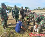 Hijaukan Lingkungan, Koramil Nogosari Tanam Pohon Buah di Potronayan