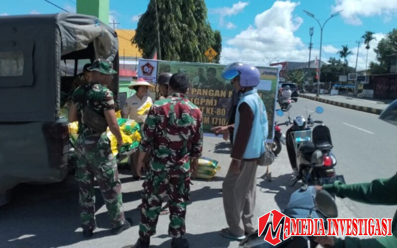 Kodim 1710/Mimika Gelar Gerakan Pangan Murah, Harga Beras Sangat Murah