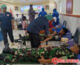 Sambut HUT Ke-80 TNI, Kodim 1710/Mimika bersama Satuan TNI Se-Garnisun Mimika Gelar Bakti Sosial Donor Darah dan Pengobatan Umum