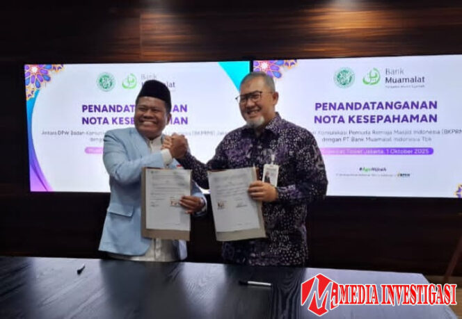 
					MoU BKPRMI Jakarta dan Bank Muamalat Indonesia. (Dok. BKPRMI Jakarta)