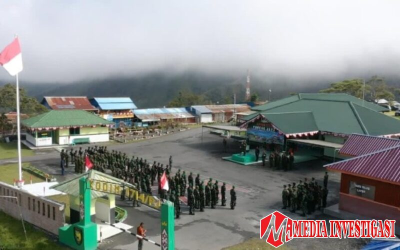 Kodim 1714/Puncak Jaya dan Satgas Penugasan Gelar Upacara HUT Ke-80 TNI Prima TNI Rakyat Indonesia Maju
