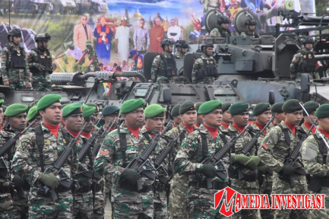
					Kodim 1710/Mimika bersama Satuan TNI se-Garnisun Timika Gelar Upacara HUT Ke-80 TNI Tahun 2025. (Dok. Istimewa)