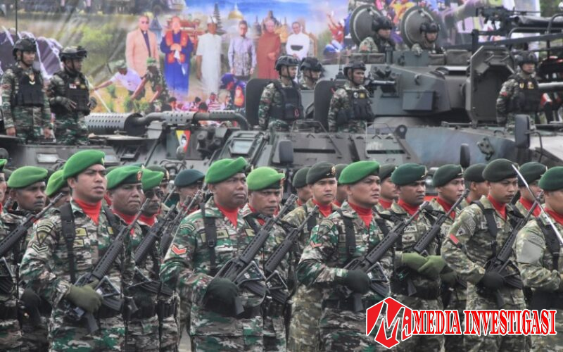 Kodim 1710/Mimika bersama Satuan TNI Se-Garnisun Timika Gelar Upacara HUT Ke-80 TNI Tahun 2025