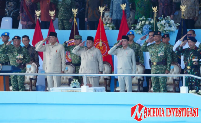
					Presiden Prabowo di acara HUT TNI. (Dok BPMI Setpres–Puspen TNI)