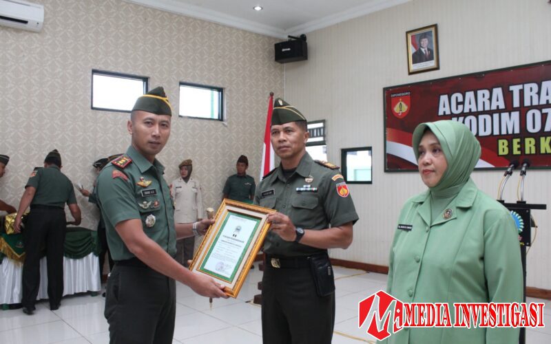 Dandim 0724/Boyolali Lepas Perwira dengan Penuh Kehormatan dan Kekeluargaan