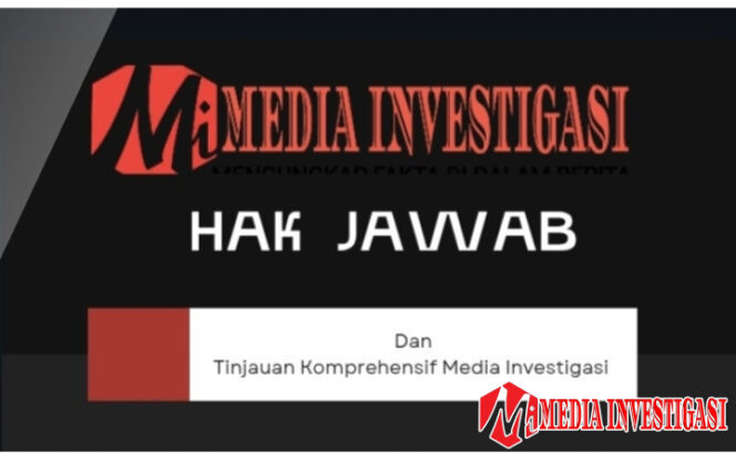 
					Hak Jawab Tentang Pemberitaan M