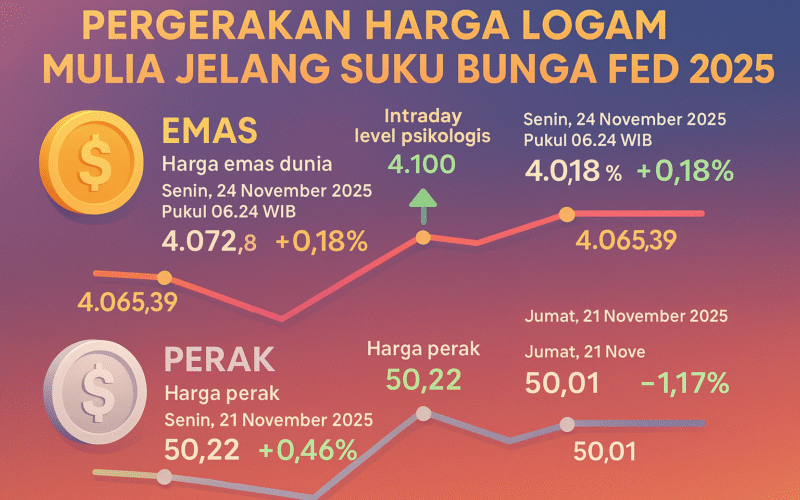 Harga Emas Dunia Balik Melemah Setelah Sentuh US$4.100, Fluktuasi makin gila, analis makin optimis, pasar makin cemas.