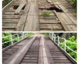 Jembatan Penghubung Panyubarangan–Sukajadi Rusak Parah, Warga Khawatir Terjadi Kecelakaan