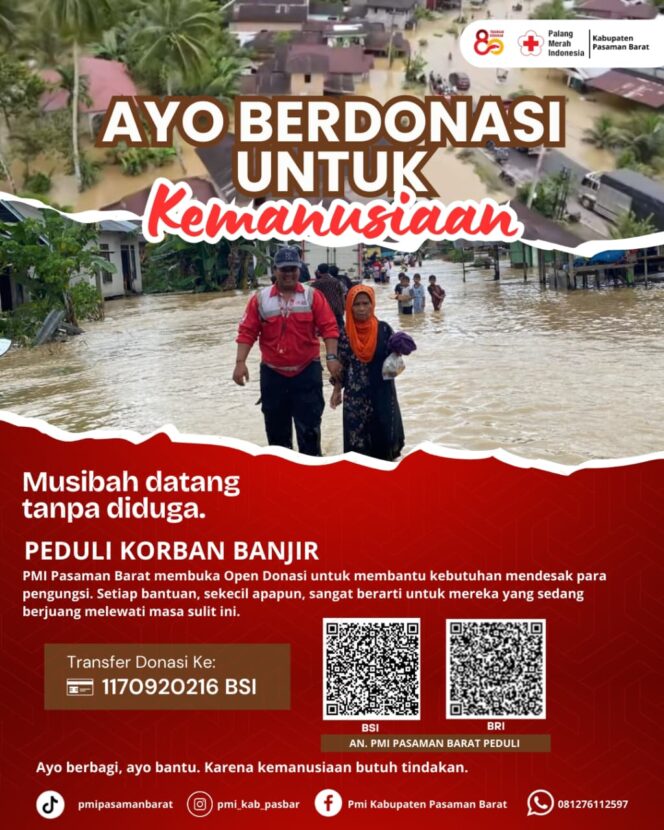 
					Flyer Donasi TDB PMI Pasaman Barat. Foto Dok PMI Pasaman Barat