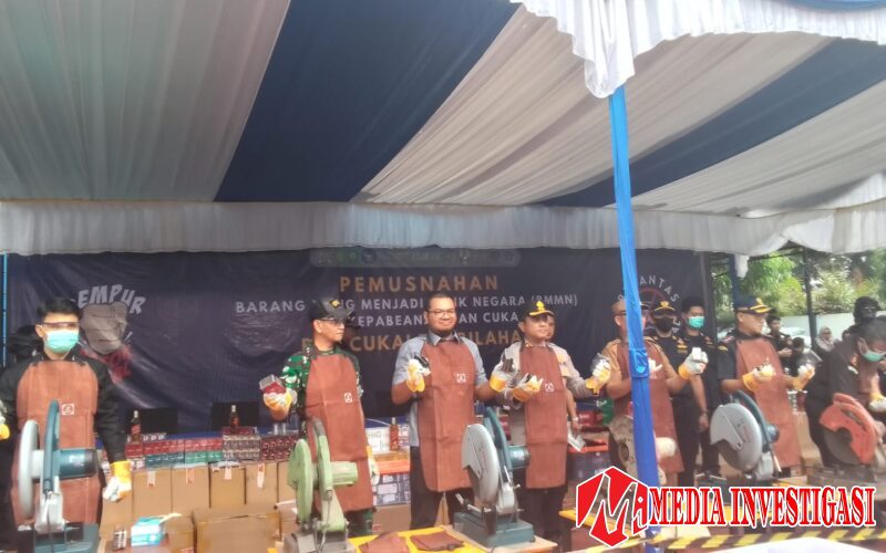 Bea Cukai Tembilahan Musnahkan Barang Milik Negara Hasil Penindakan